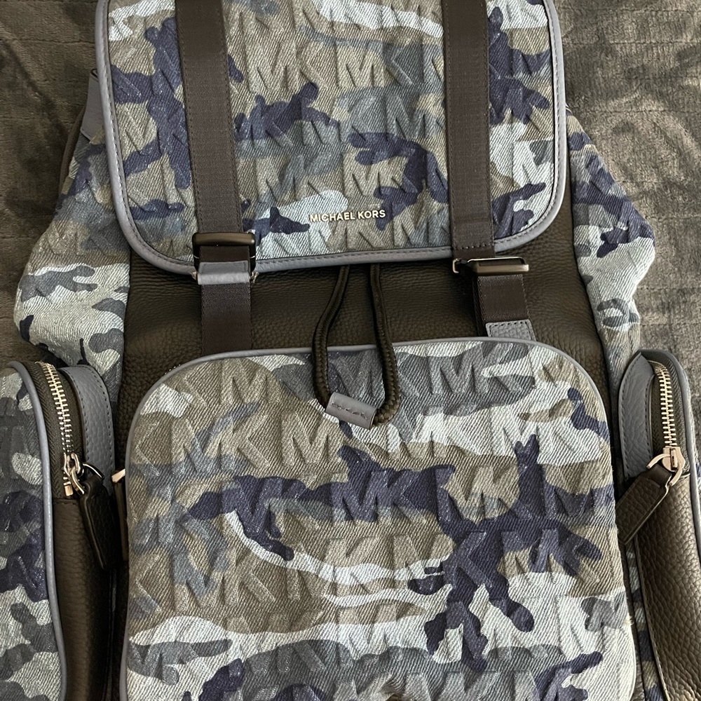 Michael Kors Blue Camouflage Men's Backpack